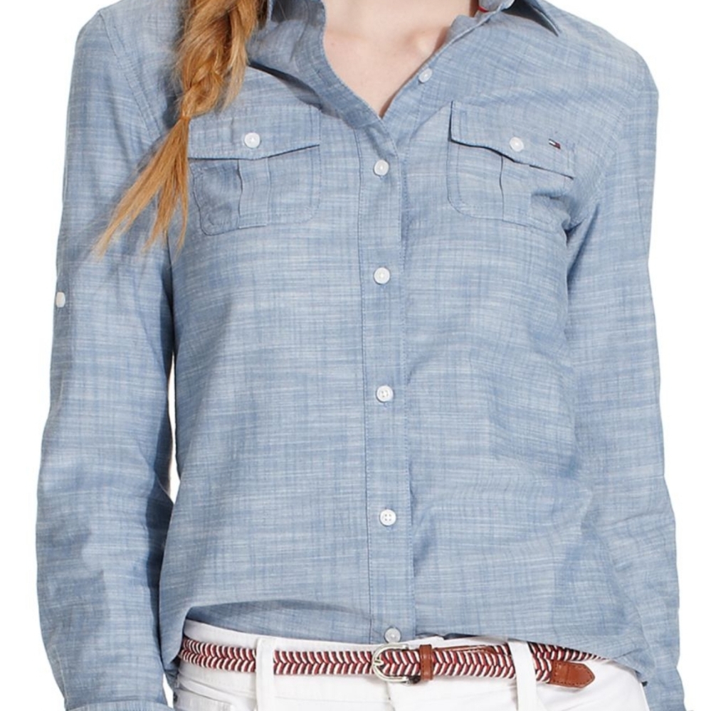 Tommy Hilfiger Chanbray Denim Shirt - Picture 2 of 5